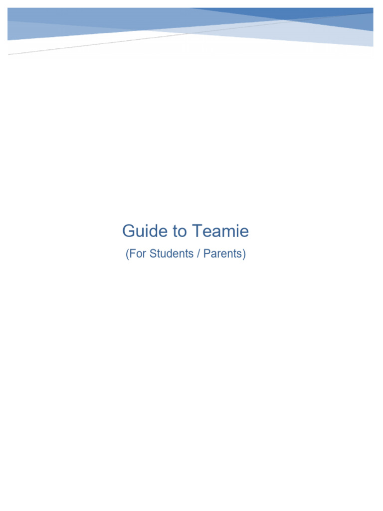 Teamie Access Guide for Students/Parents | PDF | World Wide Web ...