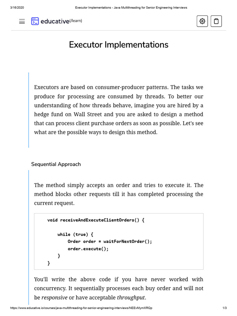 Executor Implementations - Java Multithreading For Senior Engineering ...