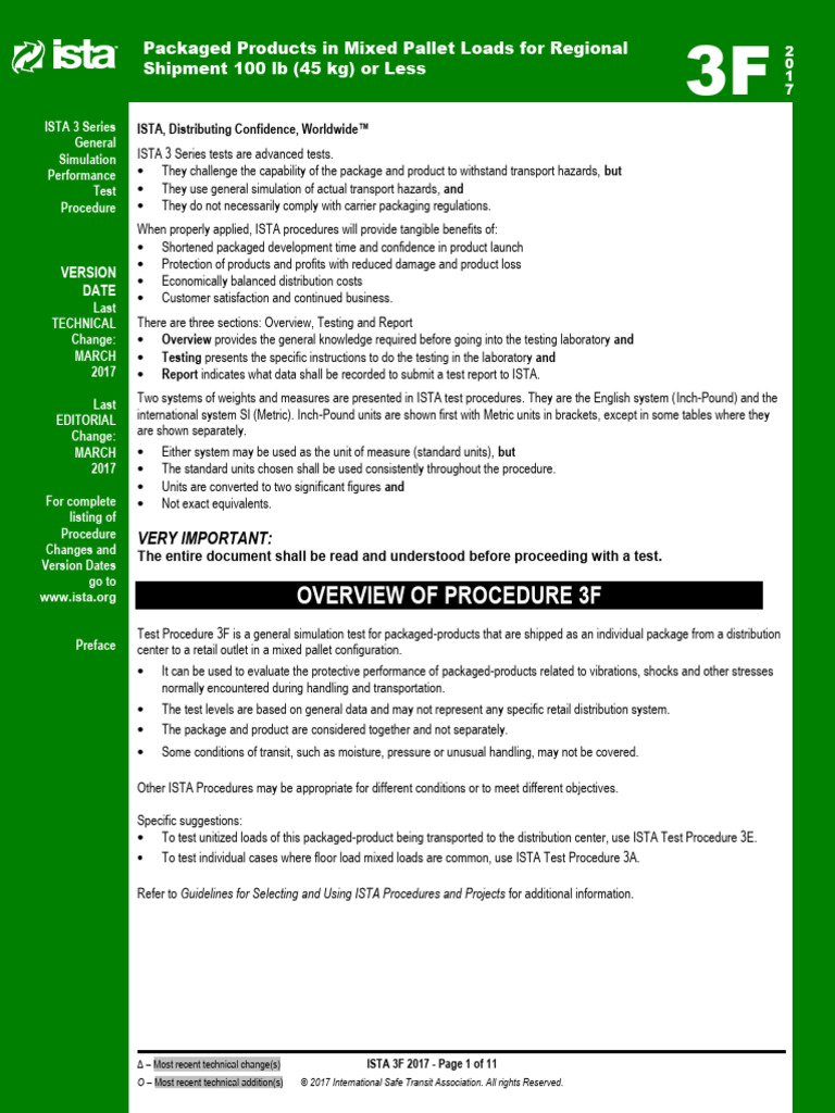 14.ISTA Procedure 3F 17-17 | PDF