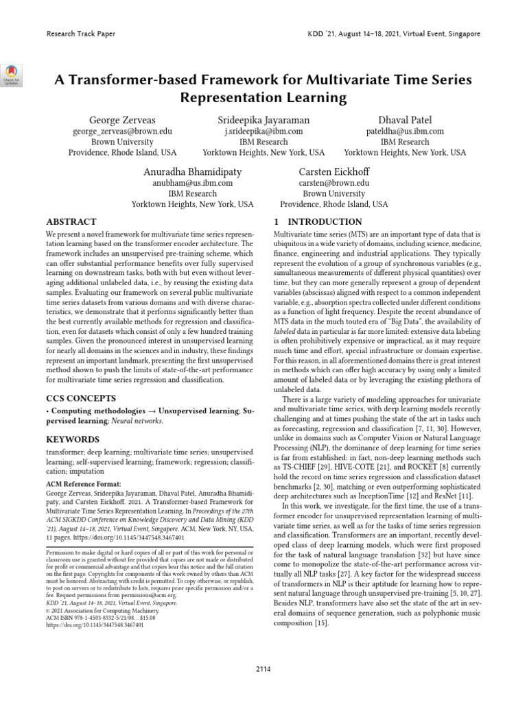 A Transformer-Based Framework For Multivariate Time Series ...