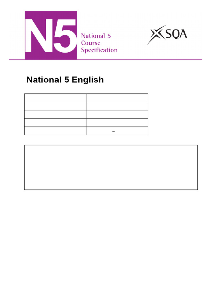 N5 course spec english pdf communication essays