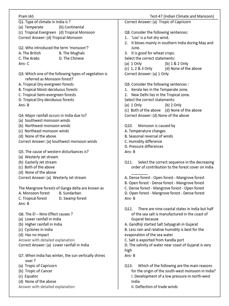 Test-47 Question Answer | PDF