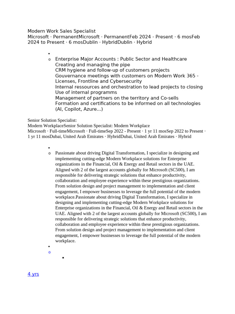 Modern work sales specialist pdf
