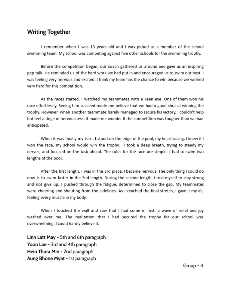 Writing Together PG 65 | PDF