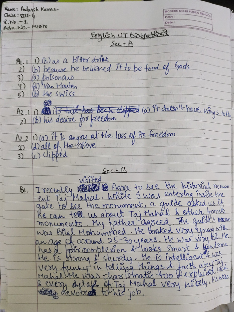 English UT 3 | PDF