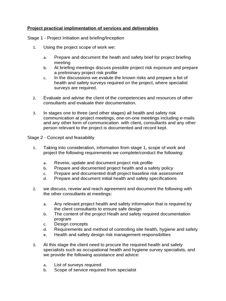 Agent Implimentation Six Construction Stages | PDF | Occupational ...