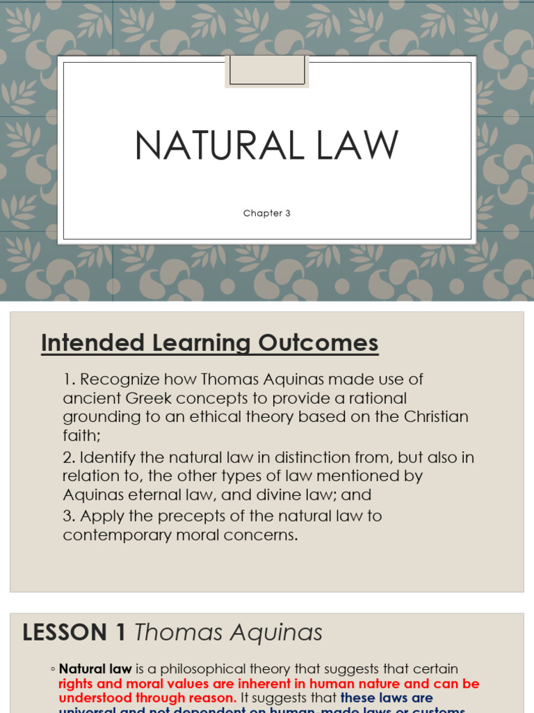 Natural Law | PDF