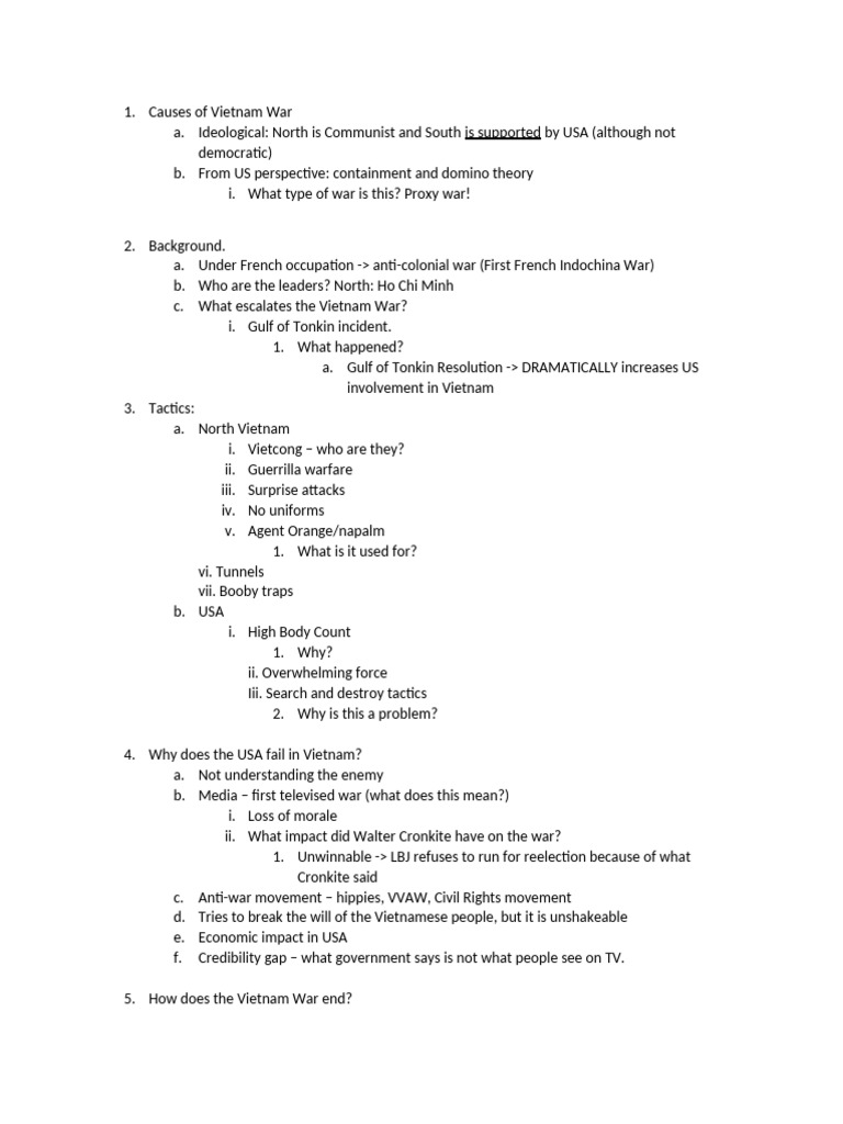 Causes of Vietnam War (Копия) | PDF