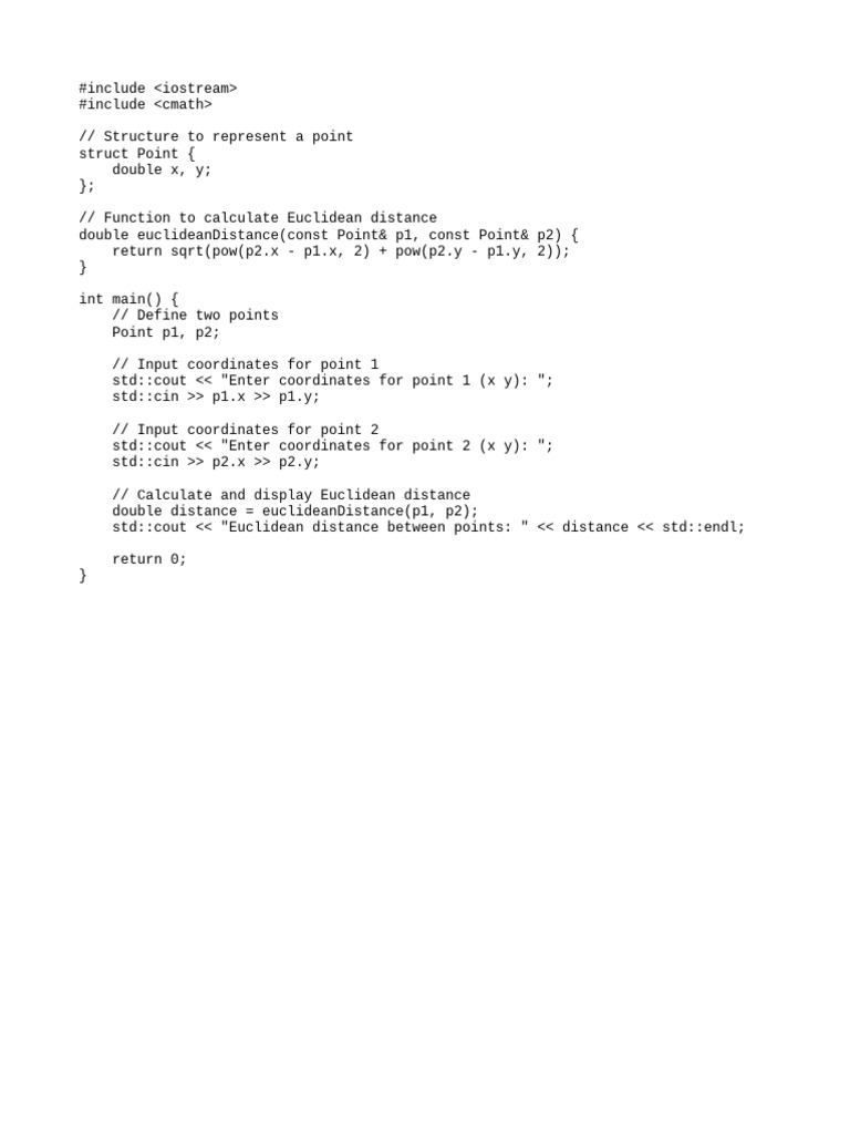 Euclidean distance pdf