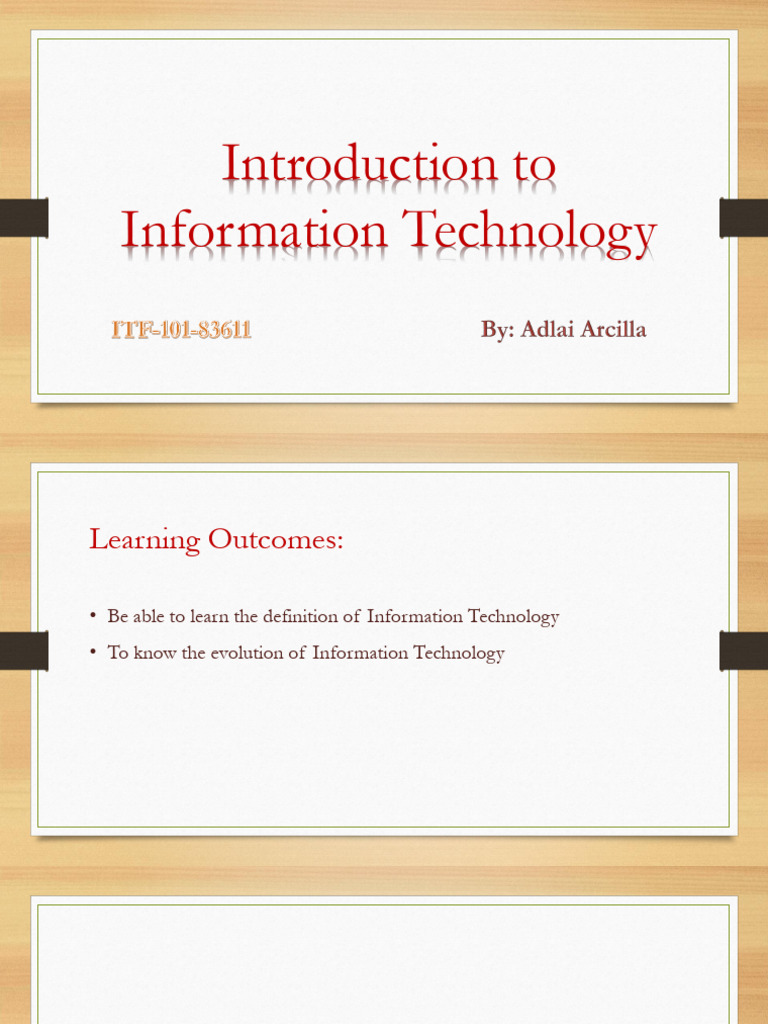 Introduction To Information Technology 83611 | PDF | Central Processing ...
