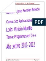 Programas C++ Jose Rendon