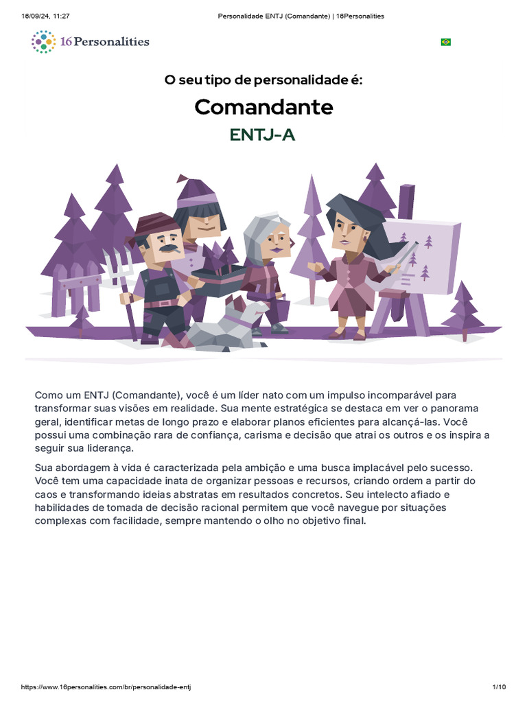 Características da Personalidade ENTJ | PDF | Liderança | Aprendizado
