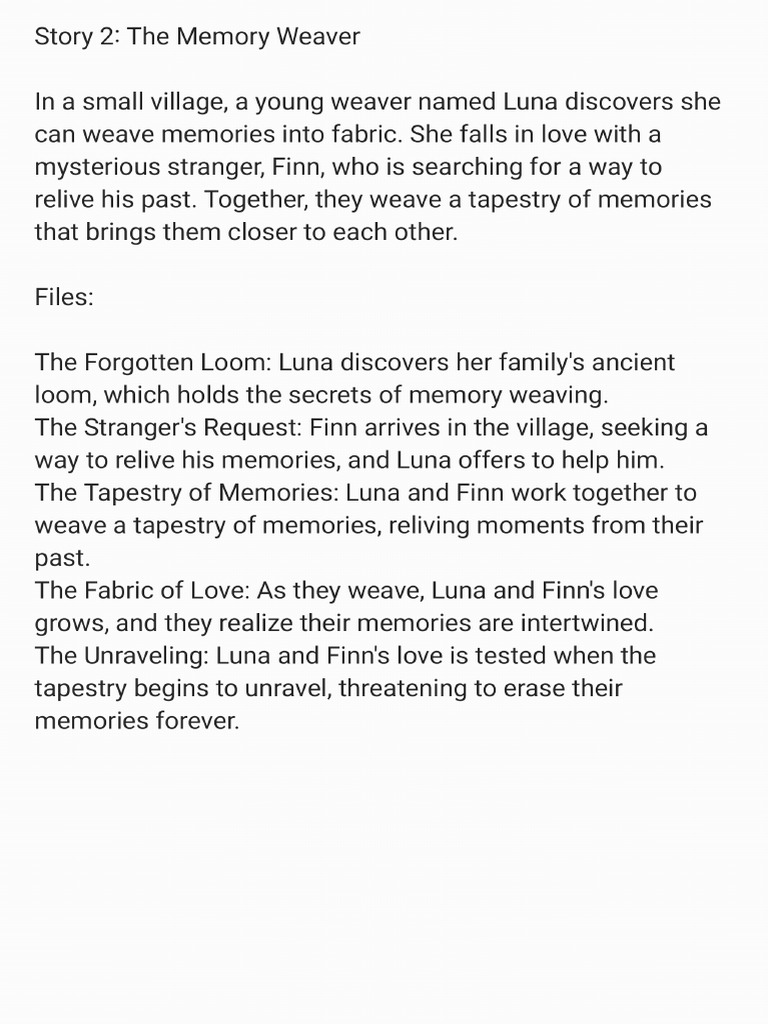 The Memory Weaver | PDF