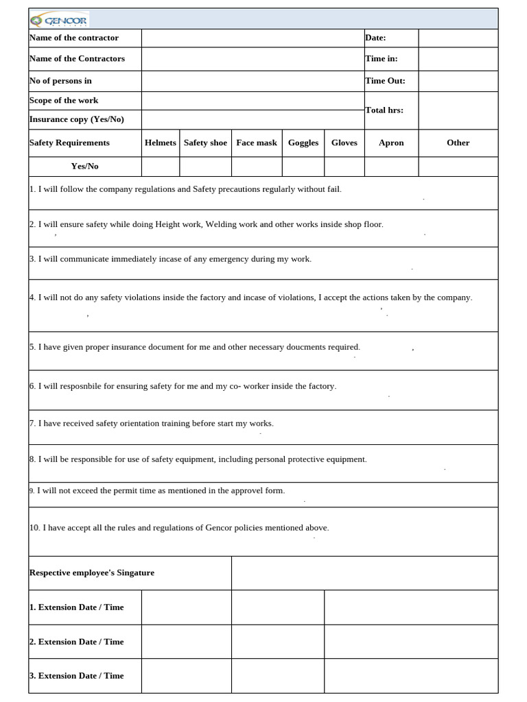Contractor Safety | PDF