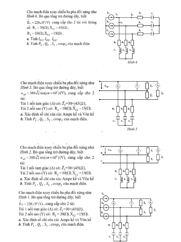 bài tập mạch 3 pha | PDF