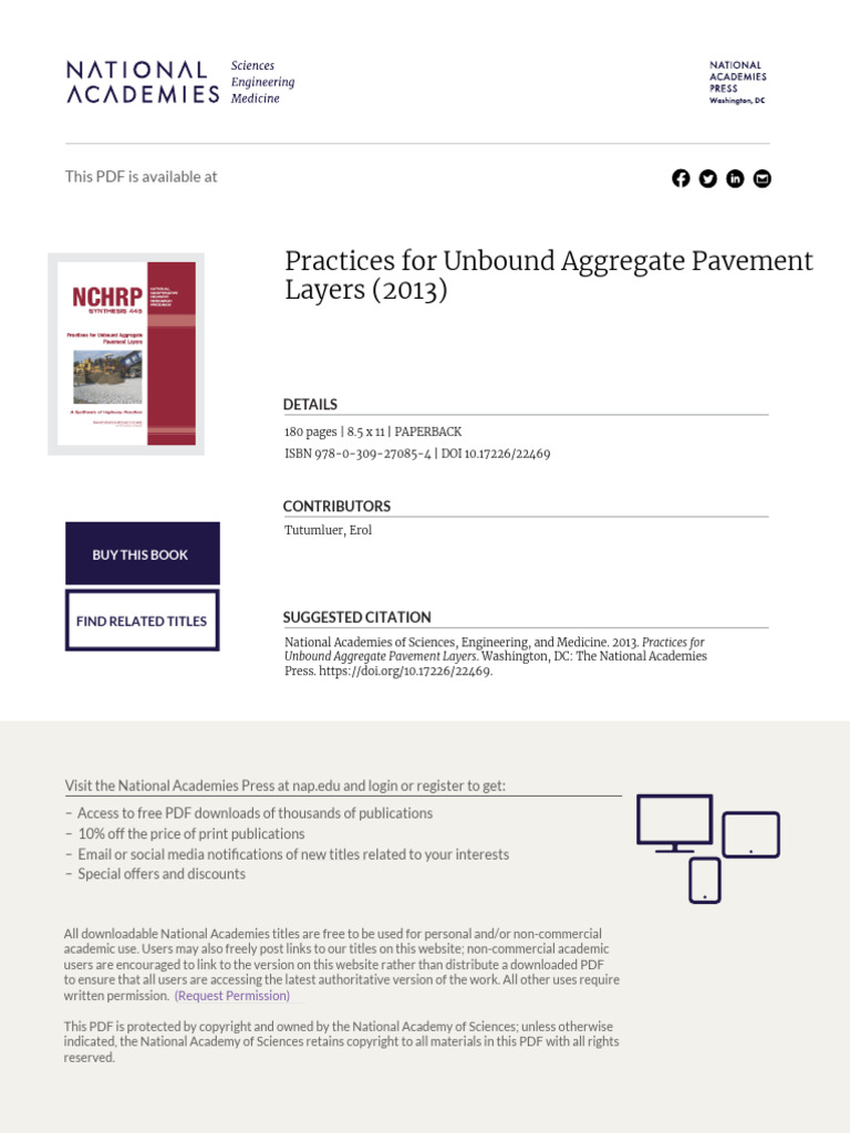 Practices For Unbound Aggregate Pavement Layers (2013) : This PDF Is ...