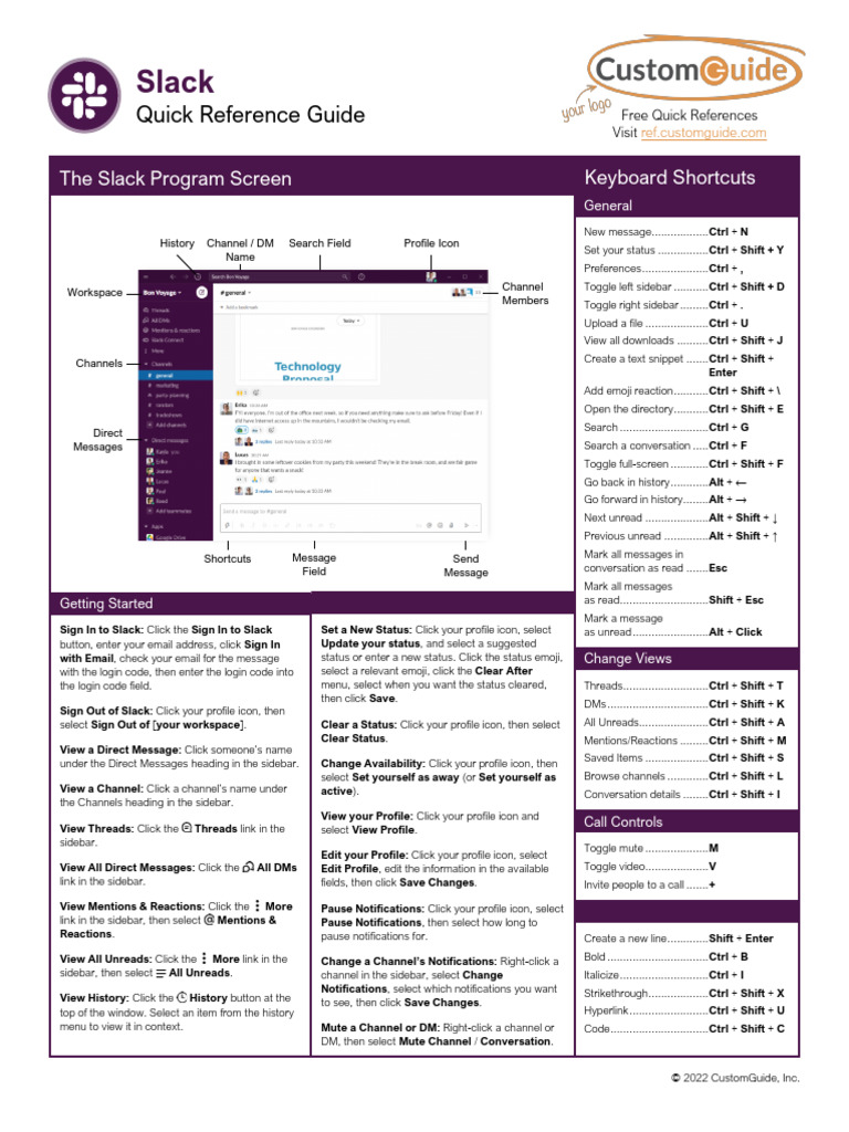 Slack Quick Reference Guide Pdf