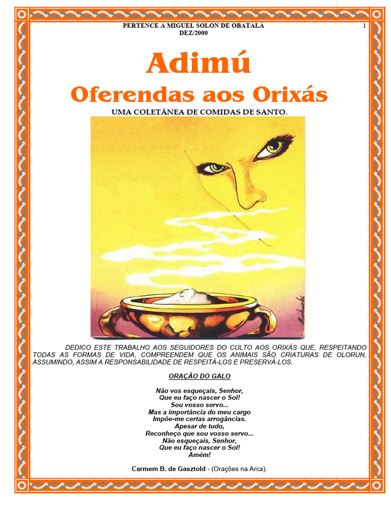Adimu Oferendas Aos Orixás | PDF