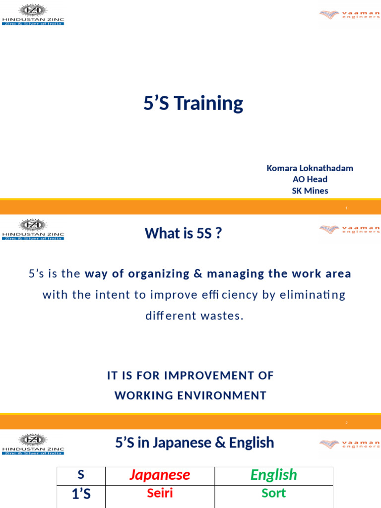 5S Training for Workplace Efficiency | PDF