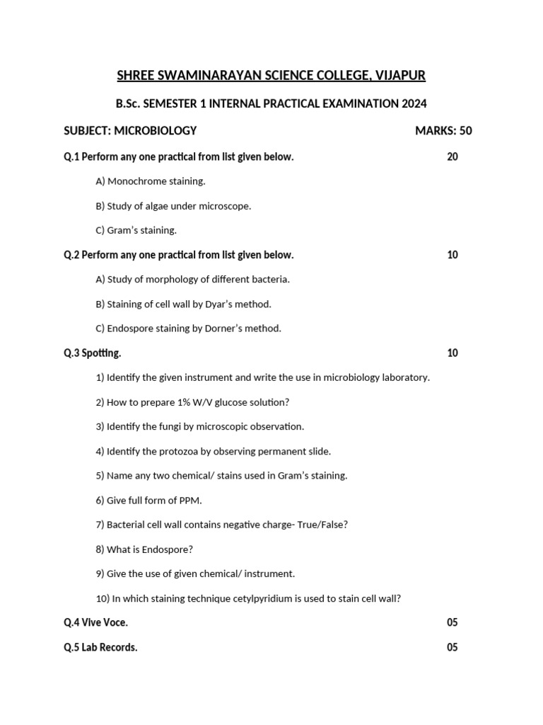 Micro Internal Practical | PDF