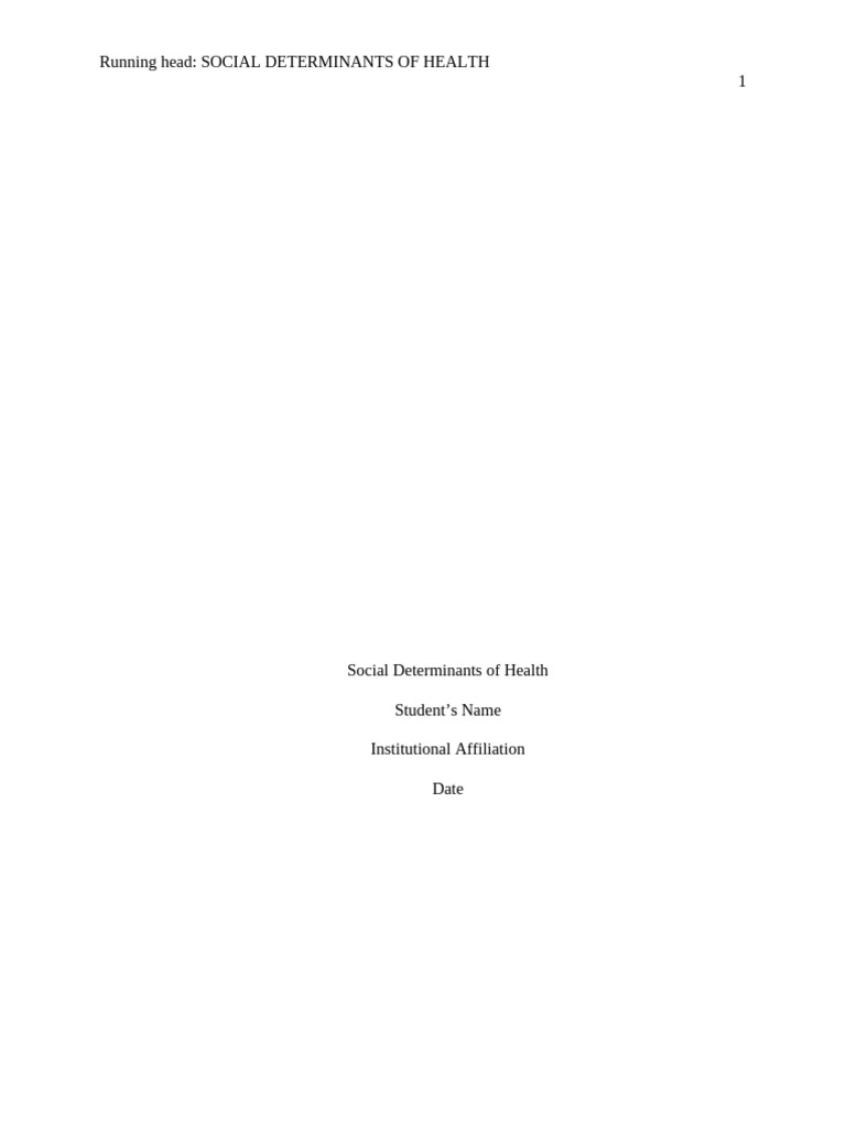 Understanding Social Determinants of Health | PDF | Food Security ...