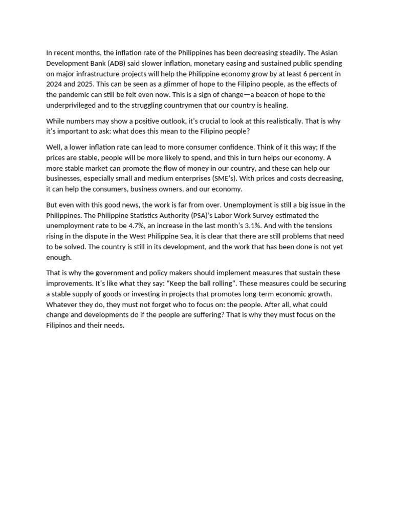 Inflation Editorial | PDF