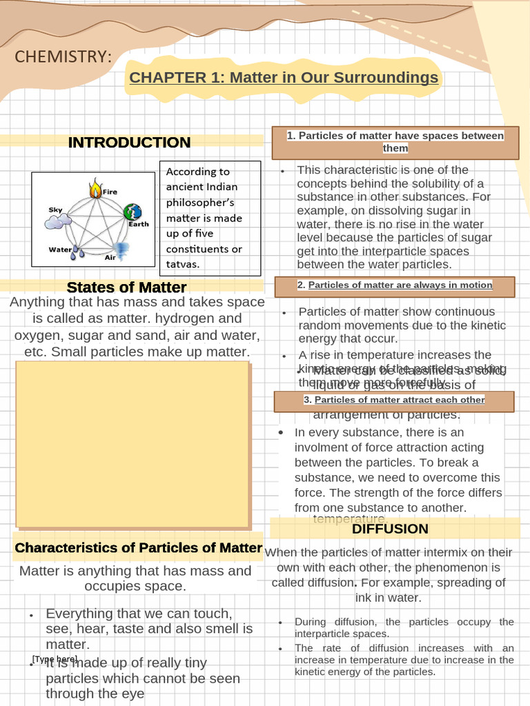 MATTER IN OUR SURROUNDING Notes | PDF