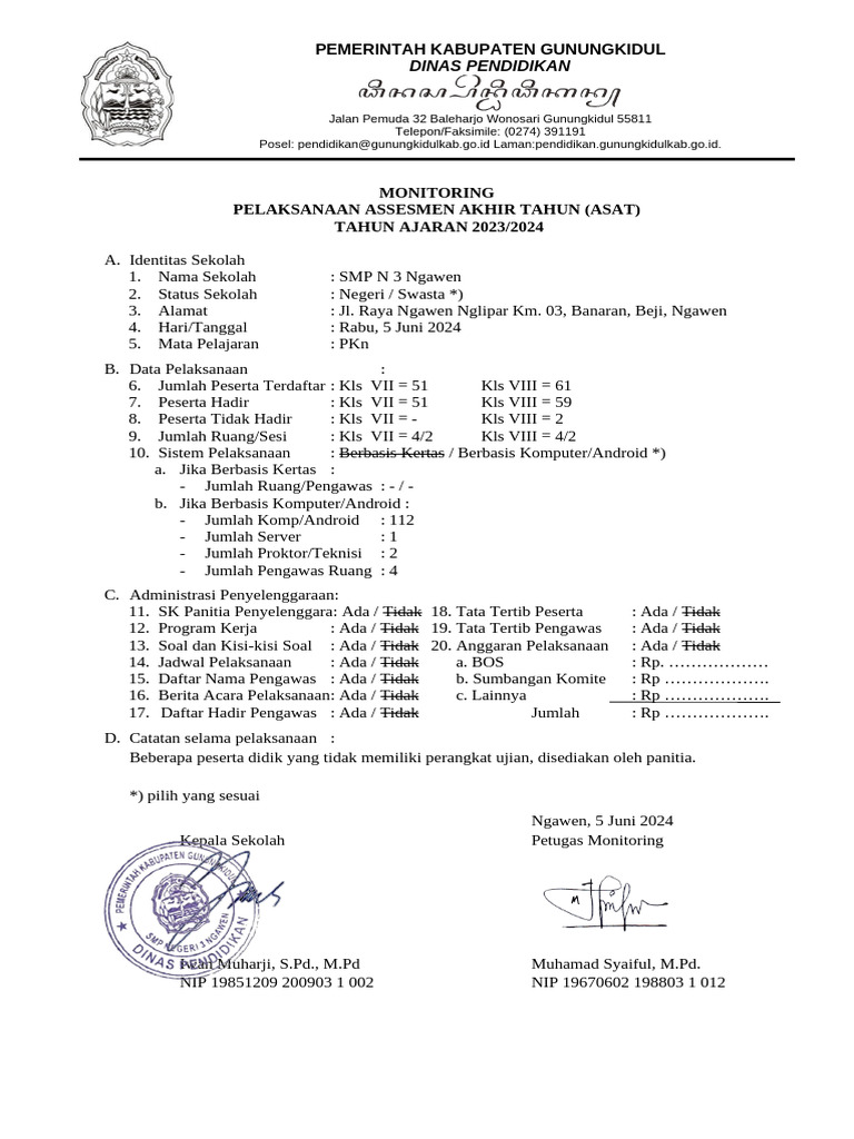 Instrumen Monitoring Asat 2024 Pdf