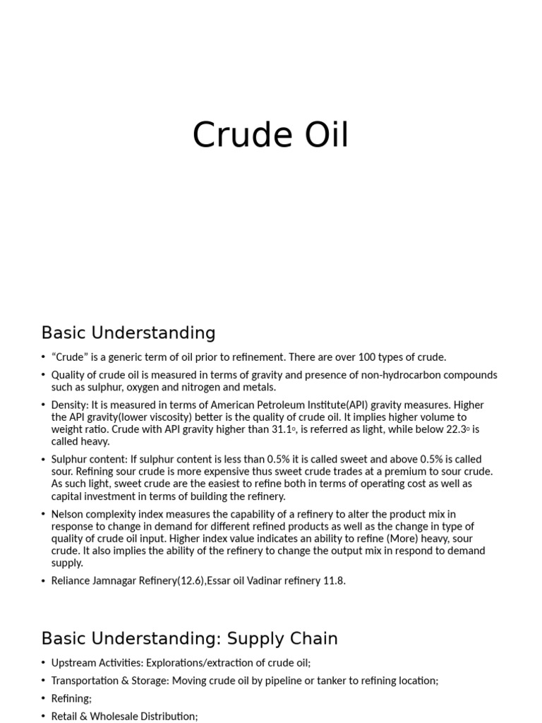 Crude Oil | PDF