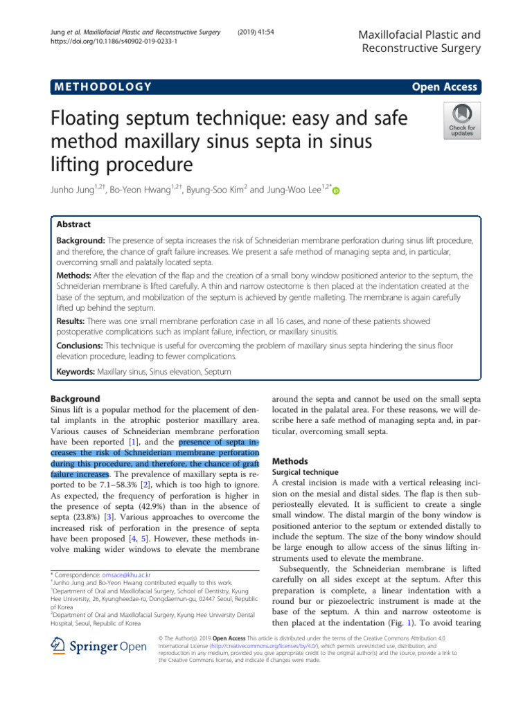 Floating Septum Technique | PDF