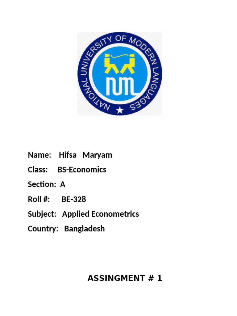 Hifsa Maryam BE-328 Assignment#01 | PDF