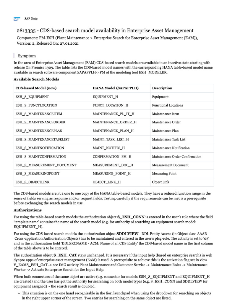 CDS View For Equipment | PDF
