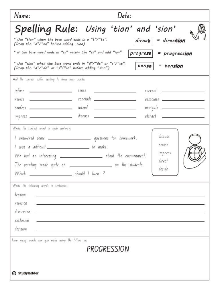 Studyladder+-+Rule_+Using+'sion' | PDF