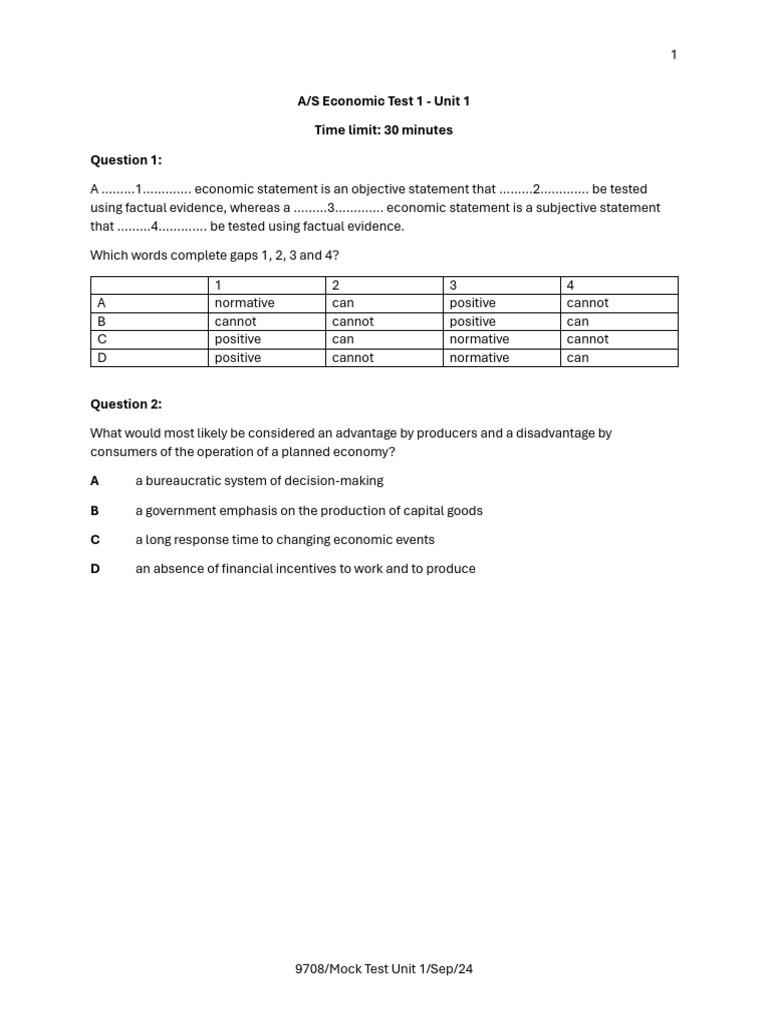 As 2024 Test 1 Unit 1 Pdf