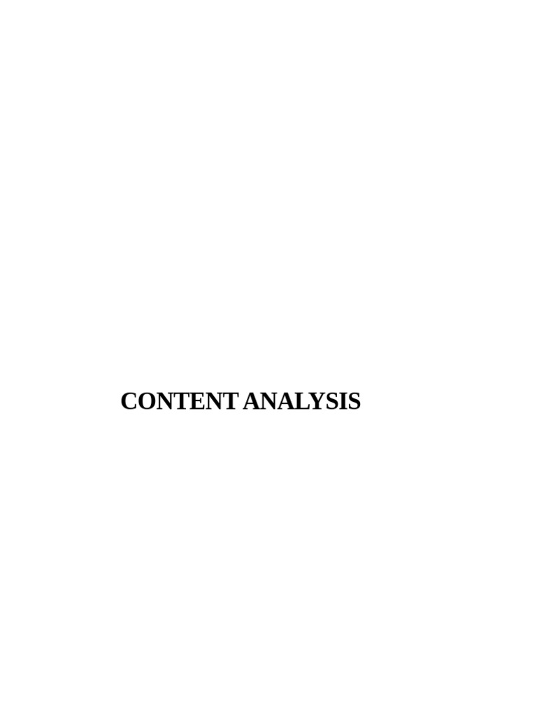 Contant Analysis risWANA | PDF