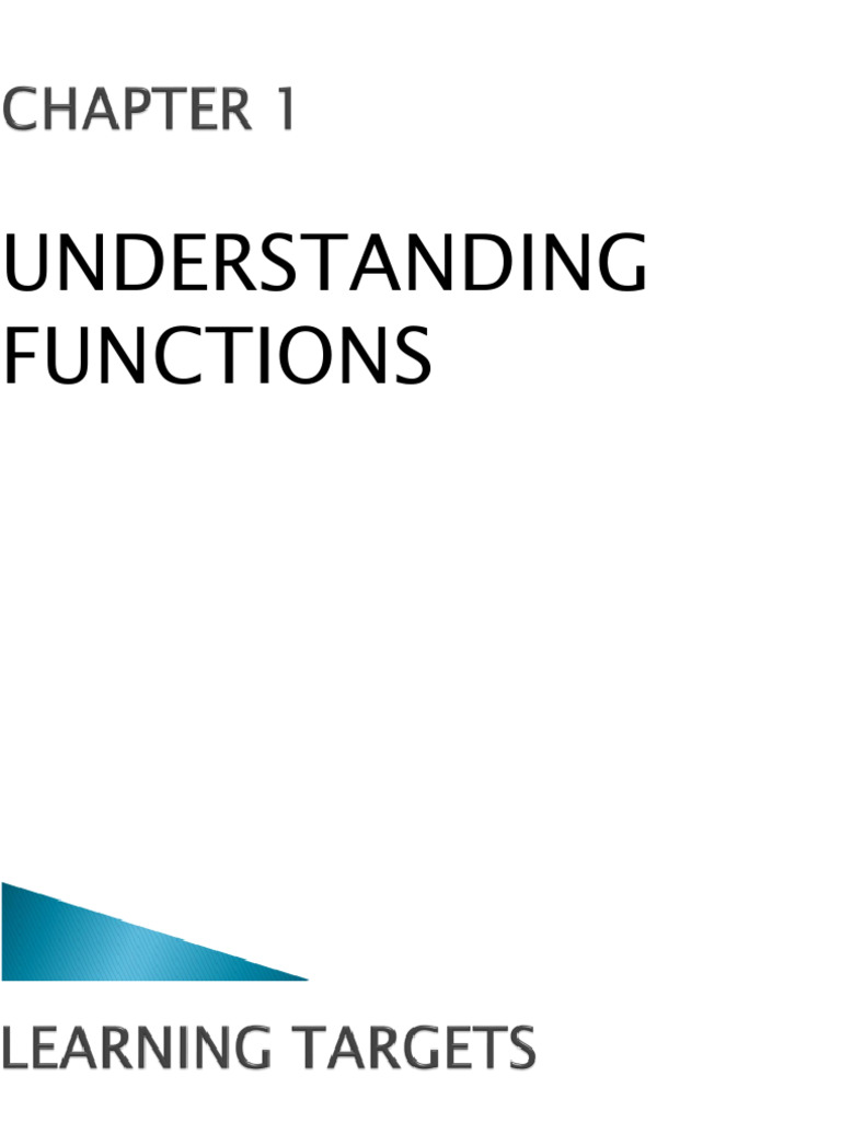 CHAPTER 1 Understanding Functions | PDF