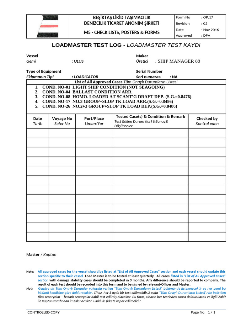 OP 17 - Load Master | PDF