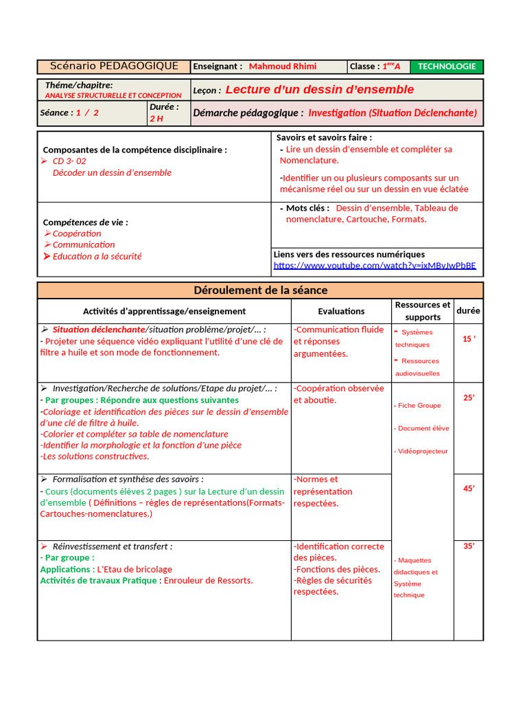 Scenario Pedagogique 2 | PDF