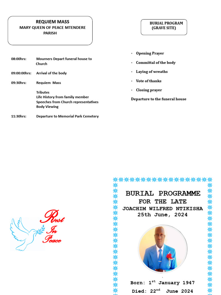 Burial Program W N | PDF