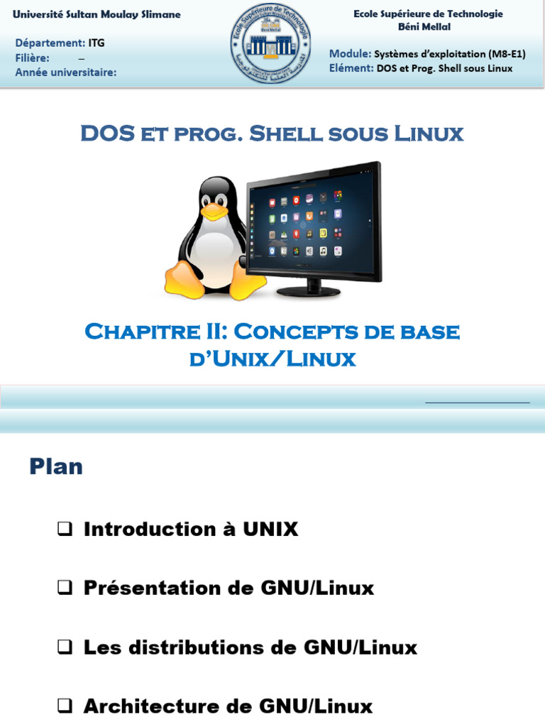 Concepts de base d'Unix/Linux | PDF | Distribution Linux | Technologie ...