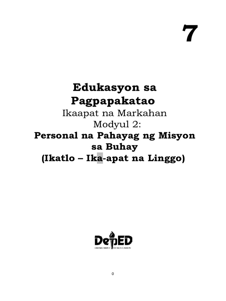 Esp7 Q4 Module2 W3 4 Pdf