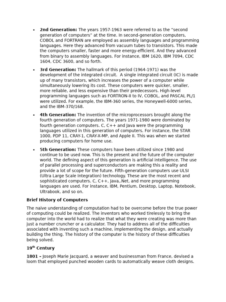 History of Computers 2 | PDF