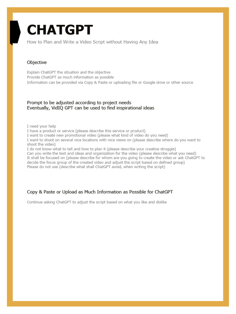 ChatGPT+-+How+to+Plan+a+Script+without+Having+any+Idea | PDF