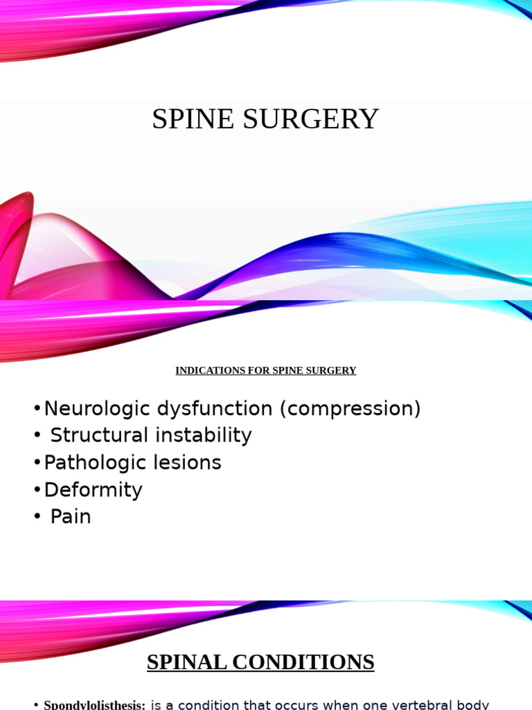 Spine Surgery | PDF