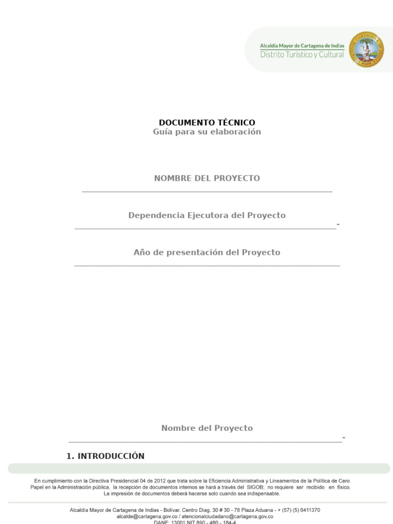 Formato Documento Técnico | PDF