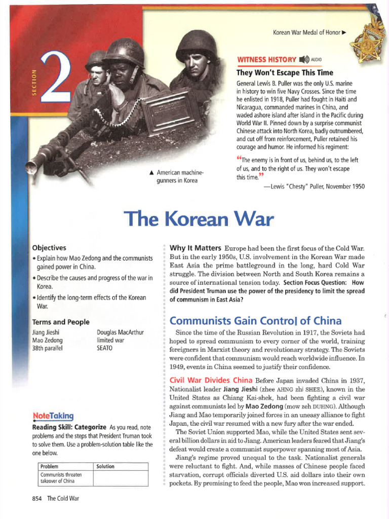 CH 25.2 The Korean War | PDF