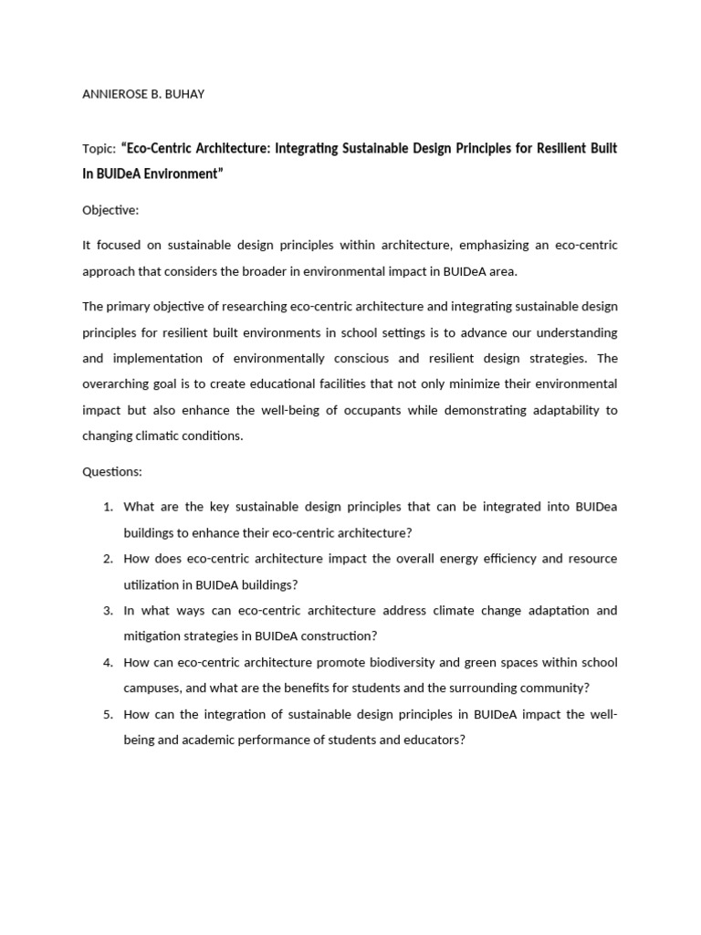"Eco-Centric Architecture: Integrating Sustainable Design Principles ...