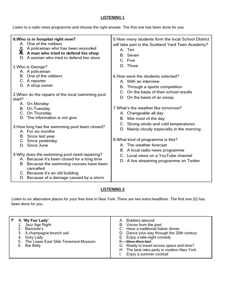 2 Test Listening B1 B2 Pdf