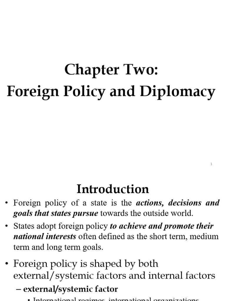 Chapter Two: Foreign Policy and Diplomacy | PDF