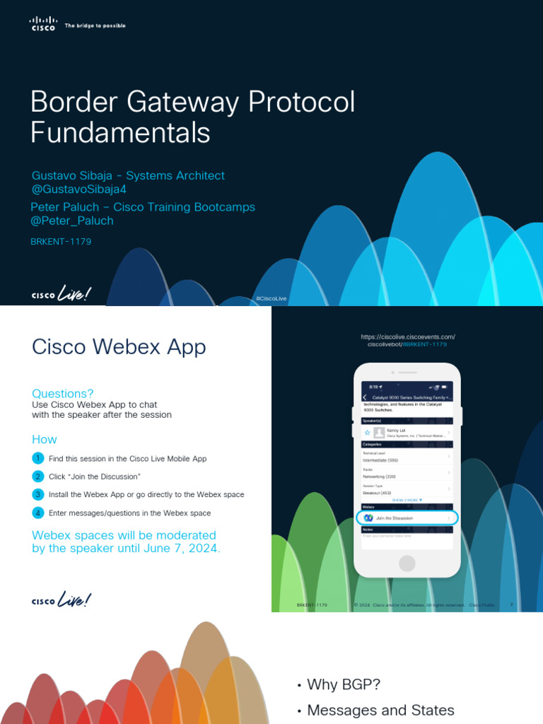 BRKENT-1179 Border Gateway Protocol Fundamentals | PDF